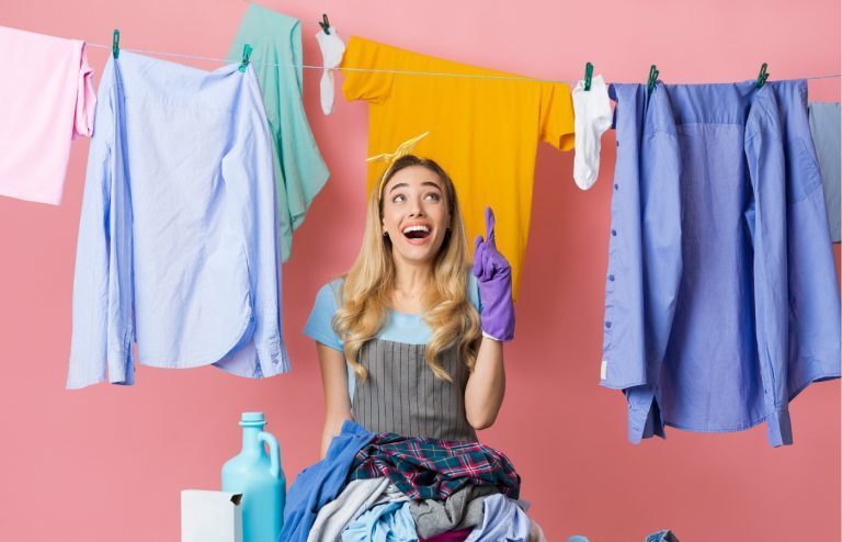 femme linge séchage rapide lorsqu'il fait froid