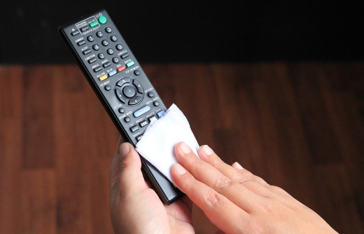 désinfecter une télécommande