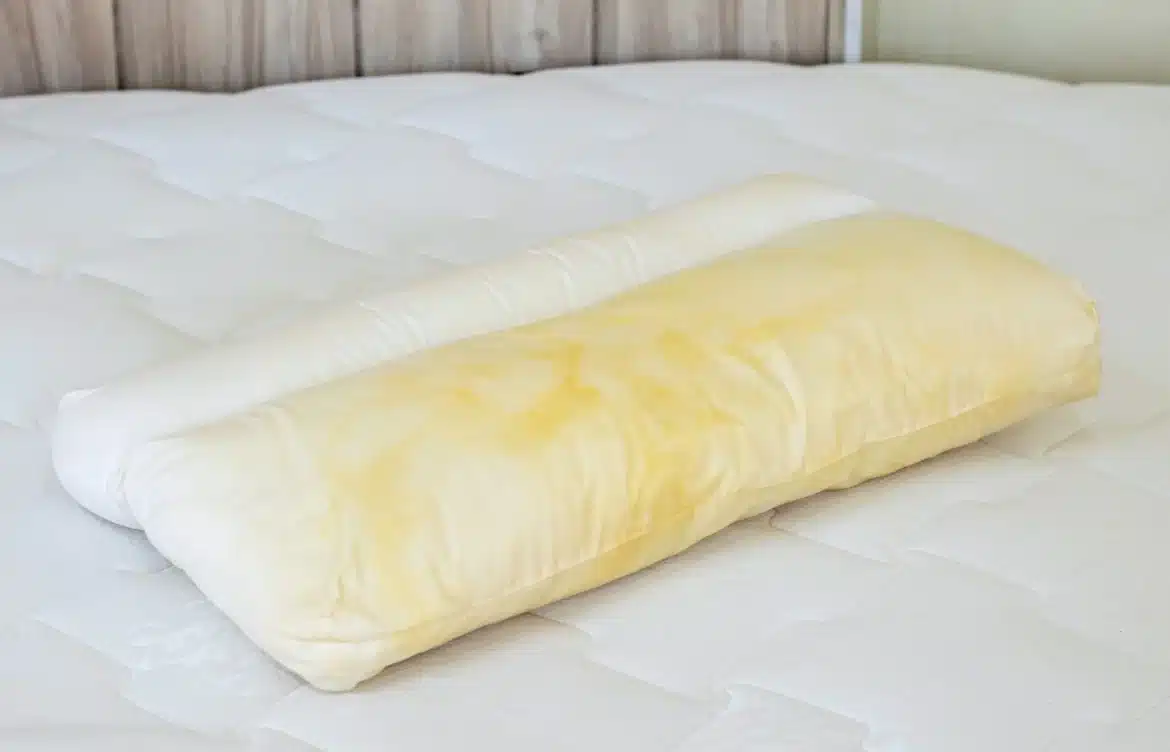 nettoyer matelas et oreiller jauni
