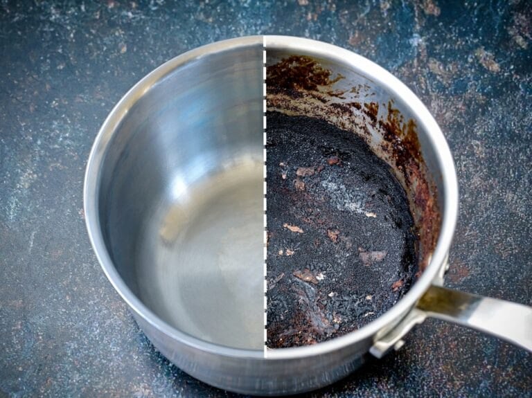 récupérer une casserole brulée