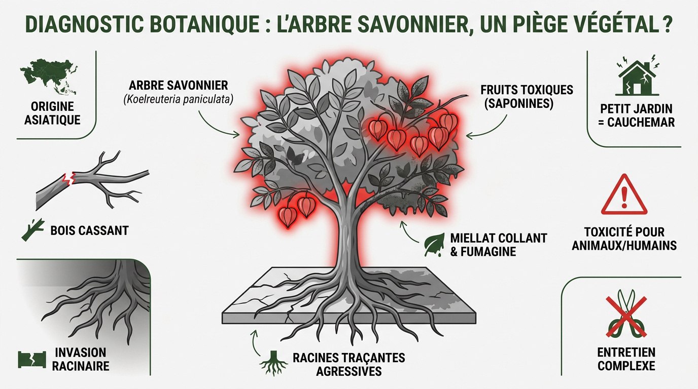 Diagnostic des racines et fruits toxiques de l'arbre savonnier