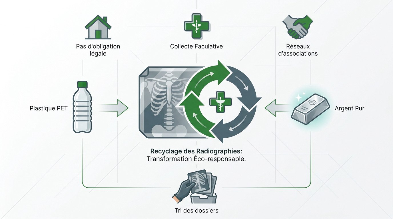 Processus de recyclage éco-responsable des radiographies argentiques et numériques