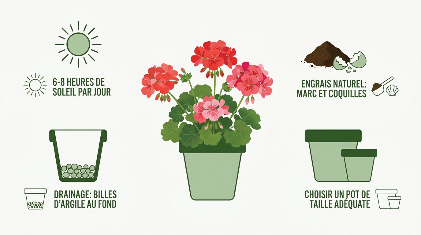 Entretien et rempotage des géraniums pour une floraison optimale