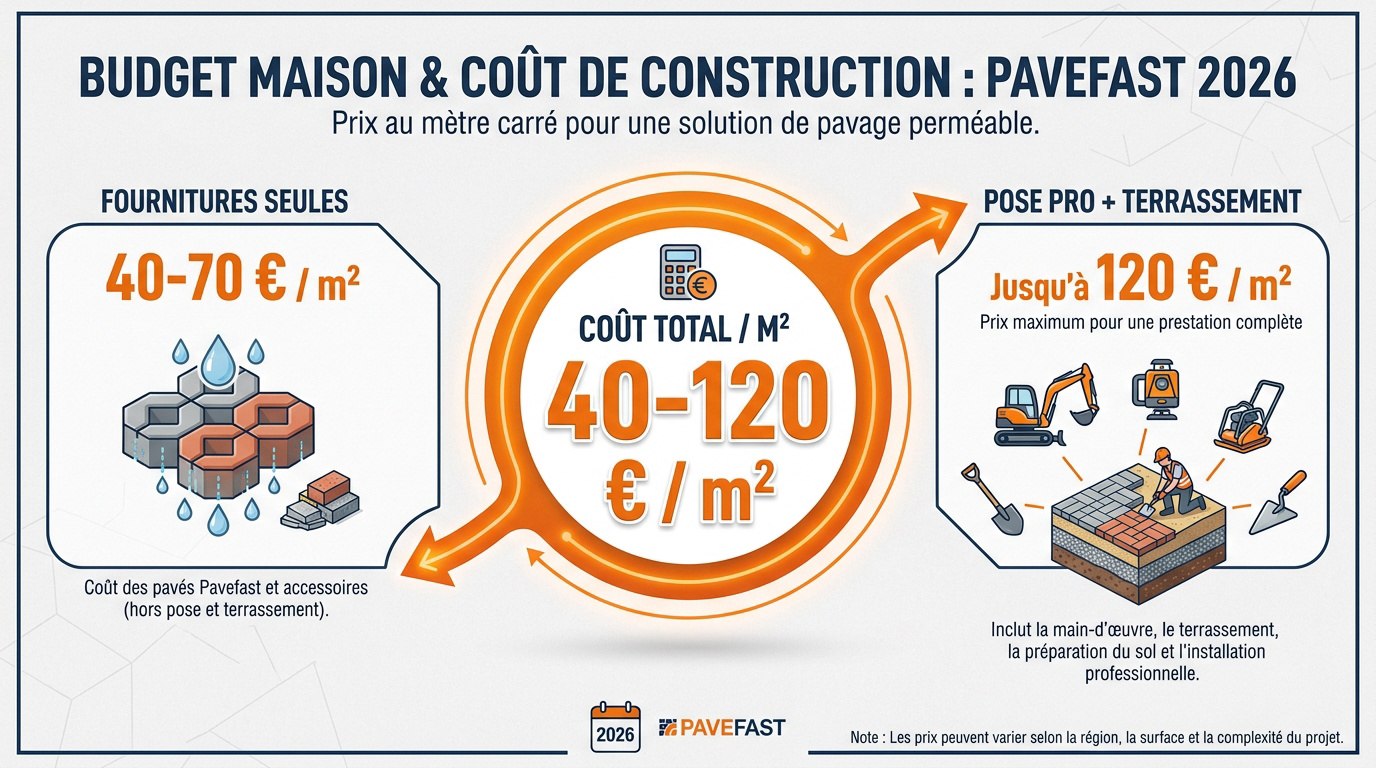 Estimation du prix au m2 pour une pose de pavés Pavefast en 2026